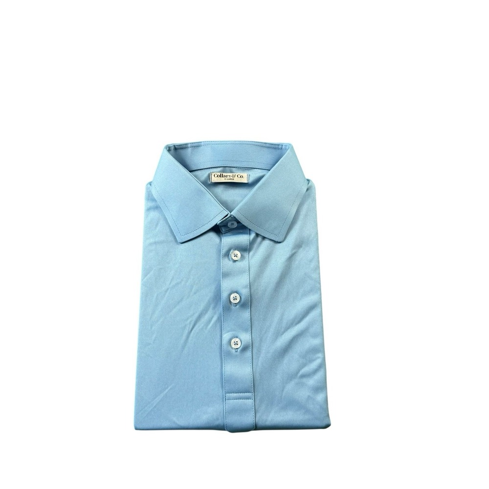 Collars & Co Blue Dress Collar Men's Polo Shirt Size XL